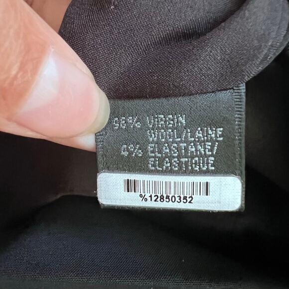 Lafayette 148 Virgin Wool Black Tailored Blazer Tops Women's Jacket Size 8 Boss - Picture 7 of 9